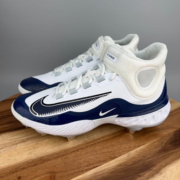 Nike Alpha Huarache Elite 4 Mid Baseball Cleats FD2744-103 Blue Men\'s Size 8 main image 5
